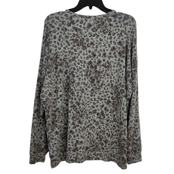 Athleta Studio to Street Splatter Sweatshirt Top Women's Size XL Gray Soft Cozy - Picture 5 of 8